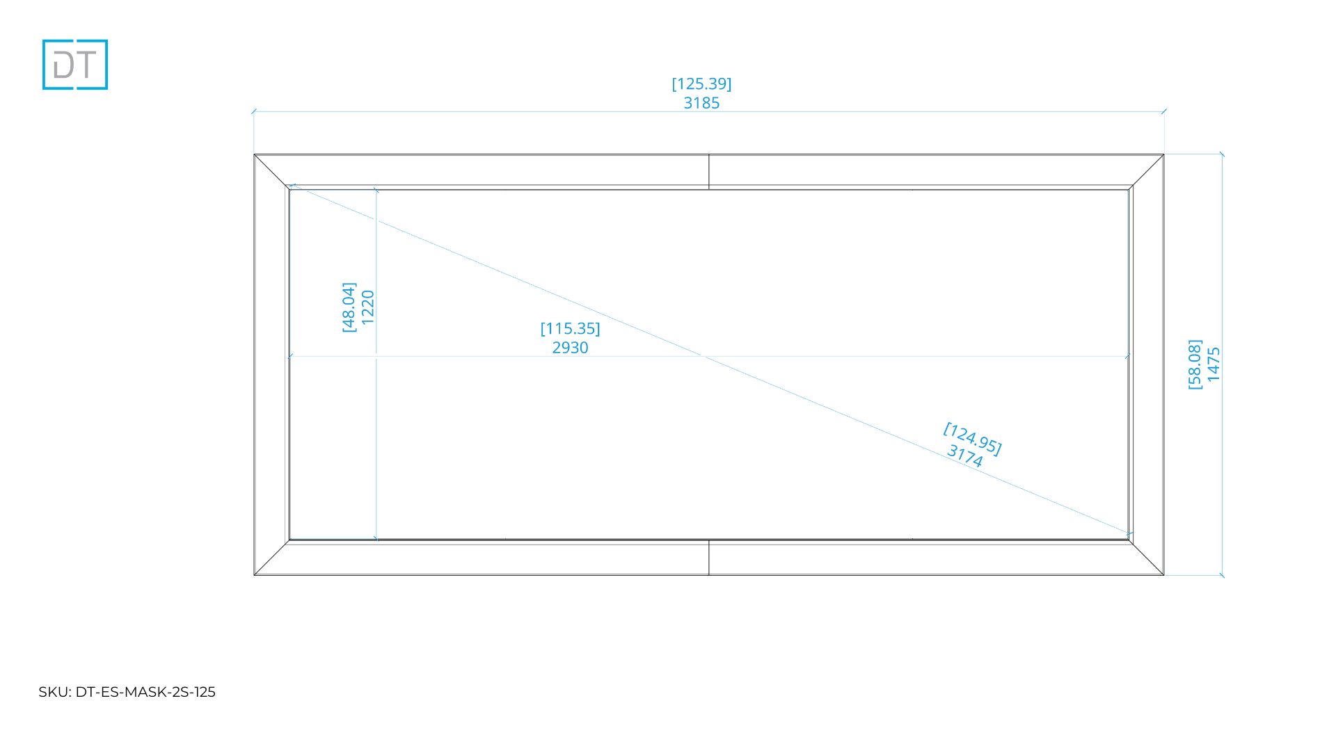 Mask 2s - Side Masking Projection Screen - 2.4:1 Aspect