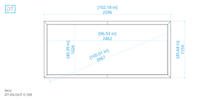 Outline Fixed Projection Screen - 2.4:1 Aspect