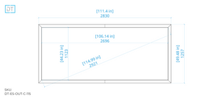 Outline Fixed Projection Screen - 2.4:1 Aspect