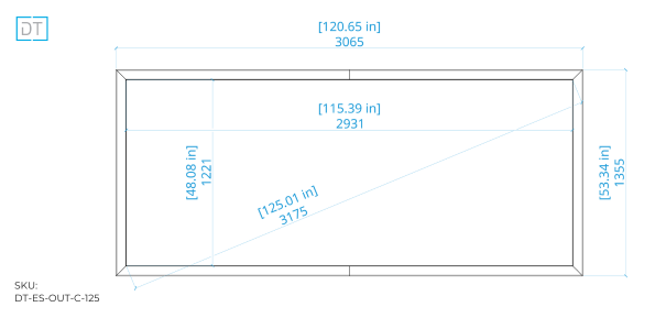 Outline Fixed Projection Screen - 2.4:1 Aspect