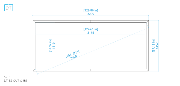 Outline Fixed Projection Screen - 2.4:1 Aspect