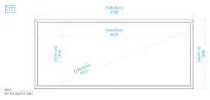 Outline Fixed Projection Screen - 2.4:1 Aspect