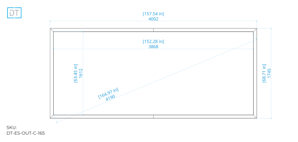 Outline Fixed Projection Screen - 2.4:1 Aspect