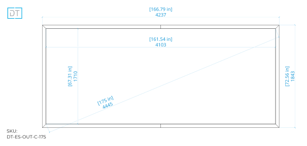 Outline Fixed Projection Screen - 2.4:1 Aspect