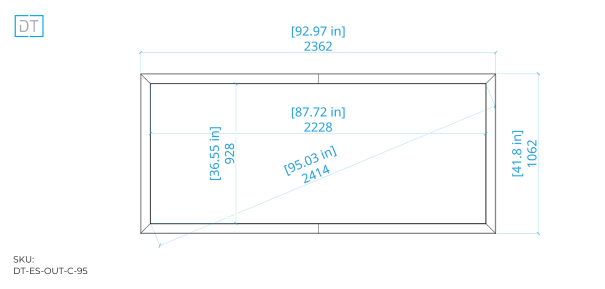 Outline Fixed Projection Screen - 2.4:1 Aspect