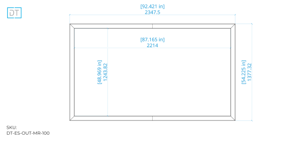 Outline Fixed Projection Screen - 16:9 Aspect