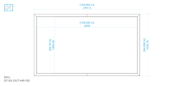 Outline Fixed Projection Screen - 16:9 Aspect