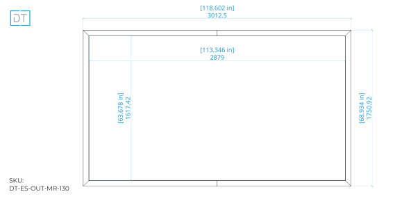 Outline Fixed Projection Screen - 16:9 Aspect