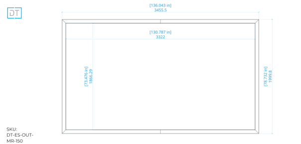 Outline Fixed Projection Screen - 16:9 Aspect