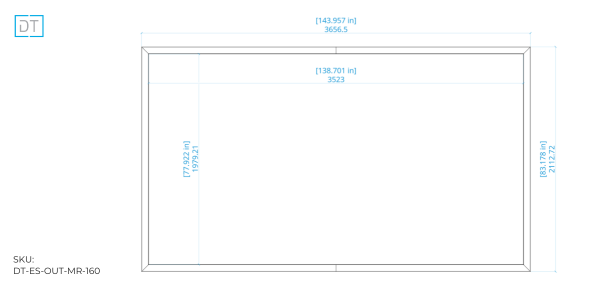 Outline Fixed Projection Screen - 16:9 Aspect