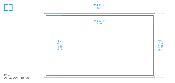 Outline Fixed Projection Screen - 16:9 Aspect